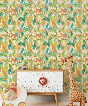 Hoopla Peekaboo Kids Animal Kingdom Apple Riot Wallpaper