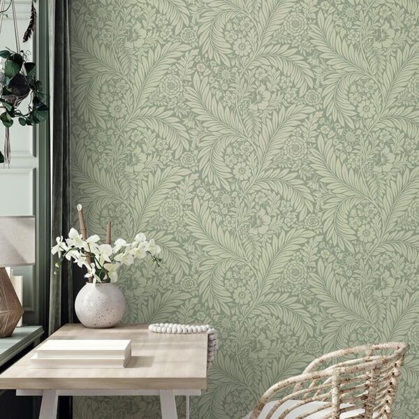 Belgravia Décor Florence Green Wallpaper | Botanical Design - Image 2