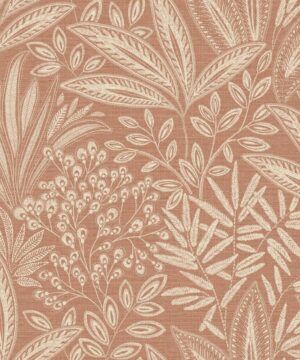 Crown Sahara Leaf Clay Wallpaper