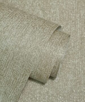 Vymura Gianni Plain Texture Khaki Green Metallic Wallpaper