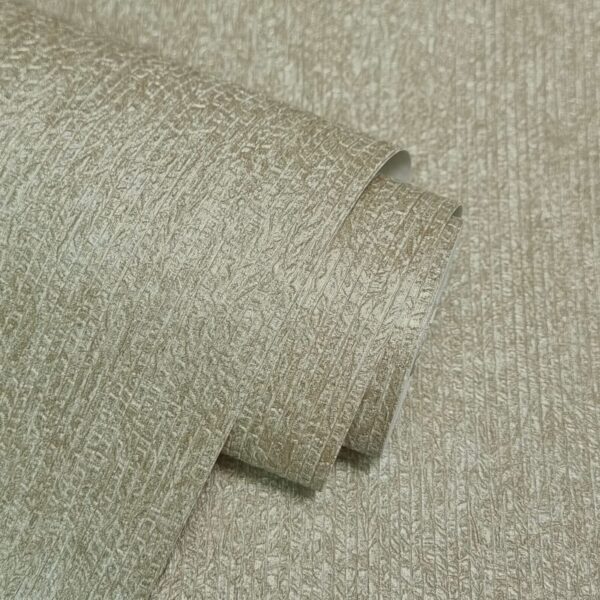 Vymura Gianni Plain Texture Khaki Green Metallic Wallpaper
