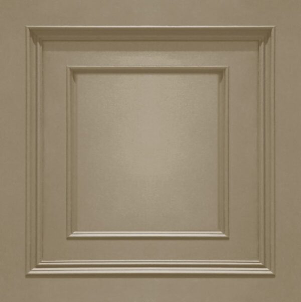 Belgravia Décor Amara Wood Panel Champagne Wallpaper | Luxury Heavyweight Vinyl - Image 2