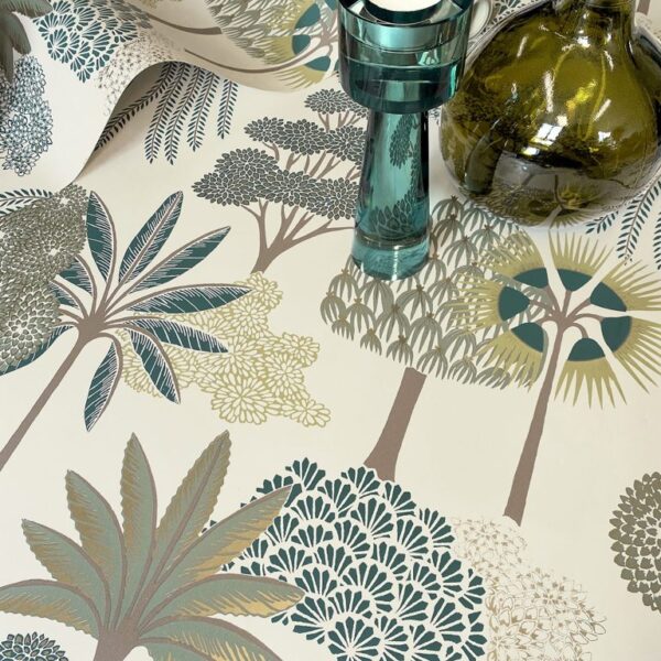 Belgravia Décor Akiko Floral Green Tree Print Wallpaper | Exotic Botanical Design - Image 3