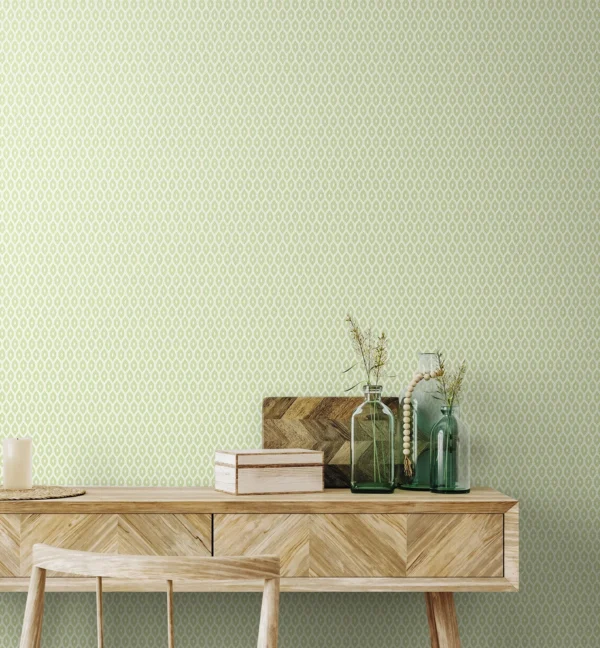 Hoopla Tiny Ogee Apple Wallpaper | Fresh Geometric Design