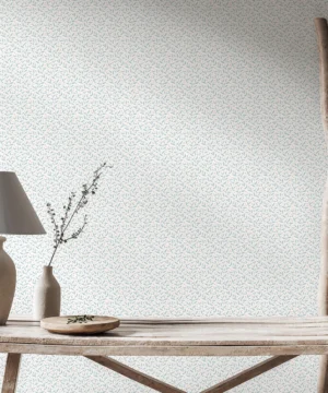 Hoopla Dotty Vine Wedgewood Wallpaper | Classic Botanical Design