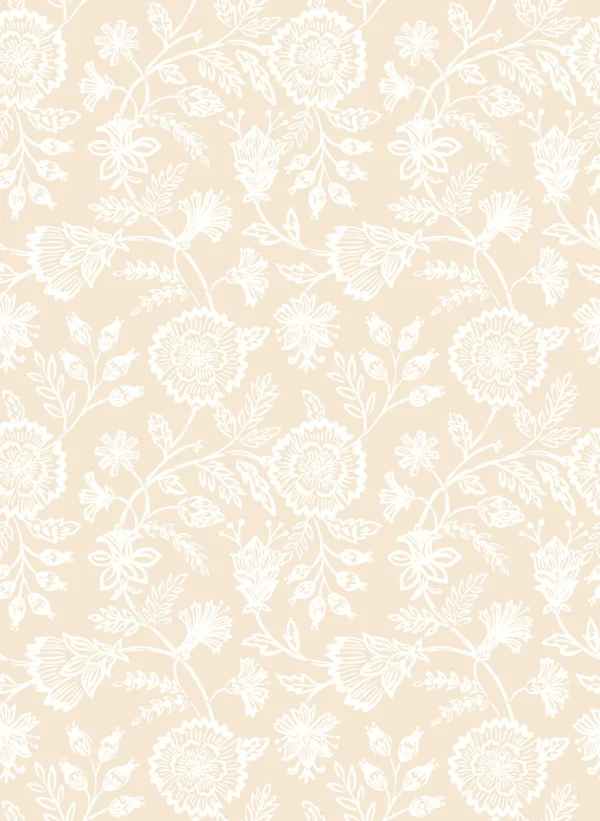 Hoopla Evelyn Trail Putty Wallpaper | Elegant Floral Design - Image 2