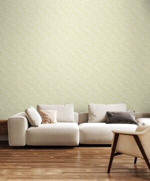 Hoopla Zebra Leaf Soft Lime Wallpaper | Modern Tropical Leaf Design