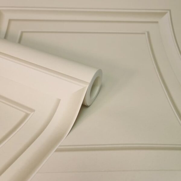 Fine Decor Distinctive Square Panel Natural Wallpaper | Classic Panel Design - Image 5