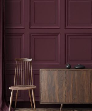 Fine Decor Distinctive Square Panel Mulberry Wallpaper | Classic Panel Design