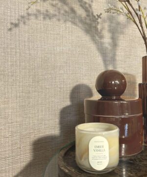 Belgravia Decor Grasscloth Texture Beige Wallpaper | Italian Vinyl Design
