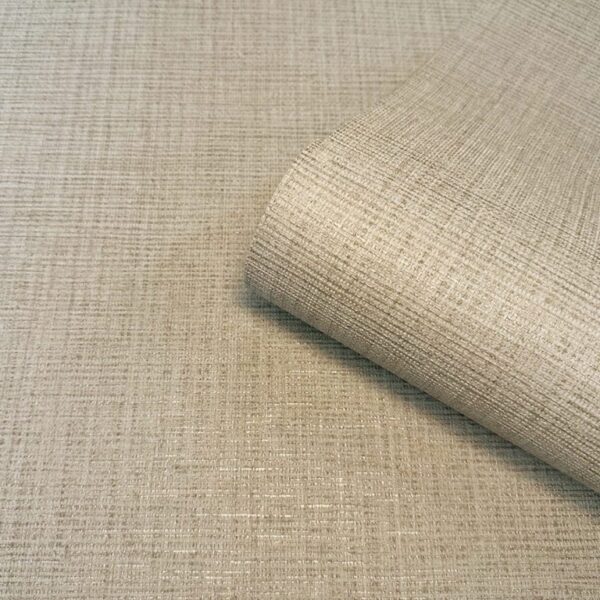 Belgravia Decor Grasscloth Texture Beige Wallpaper | Italian Vinyl Design - Image 2