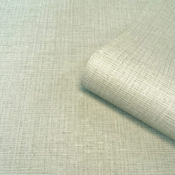 Belgravia Decor Grasscloth Sage Wallpaper | Italian Vinyl Plain Design - Image 3