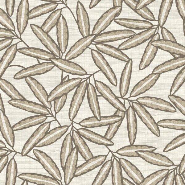 Belgravia Decor Grasscloth Leaf Cream Wallpaper | Textured Italian Vinyl with Modern Organic Style - Image 4