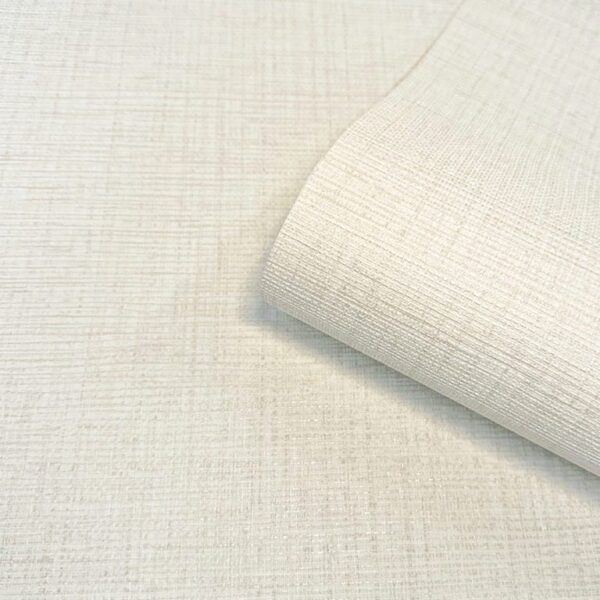 Belgravia Decor Grasscloth Texture Cream Wallpaper | Luxurious Italian Vinyl Plain Design - Image 3