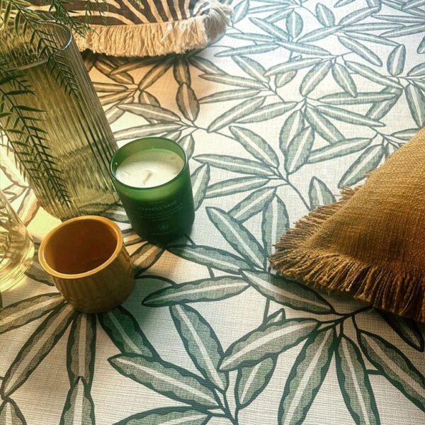 Belgravia Decor Grasscloth Leaf Sage Wallpaper | Textured Italian Vinyl in Natural Green Tones - Image 3